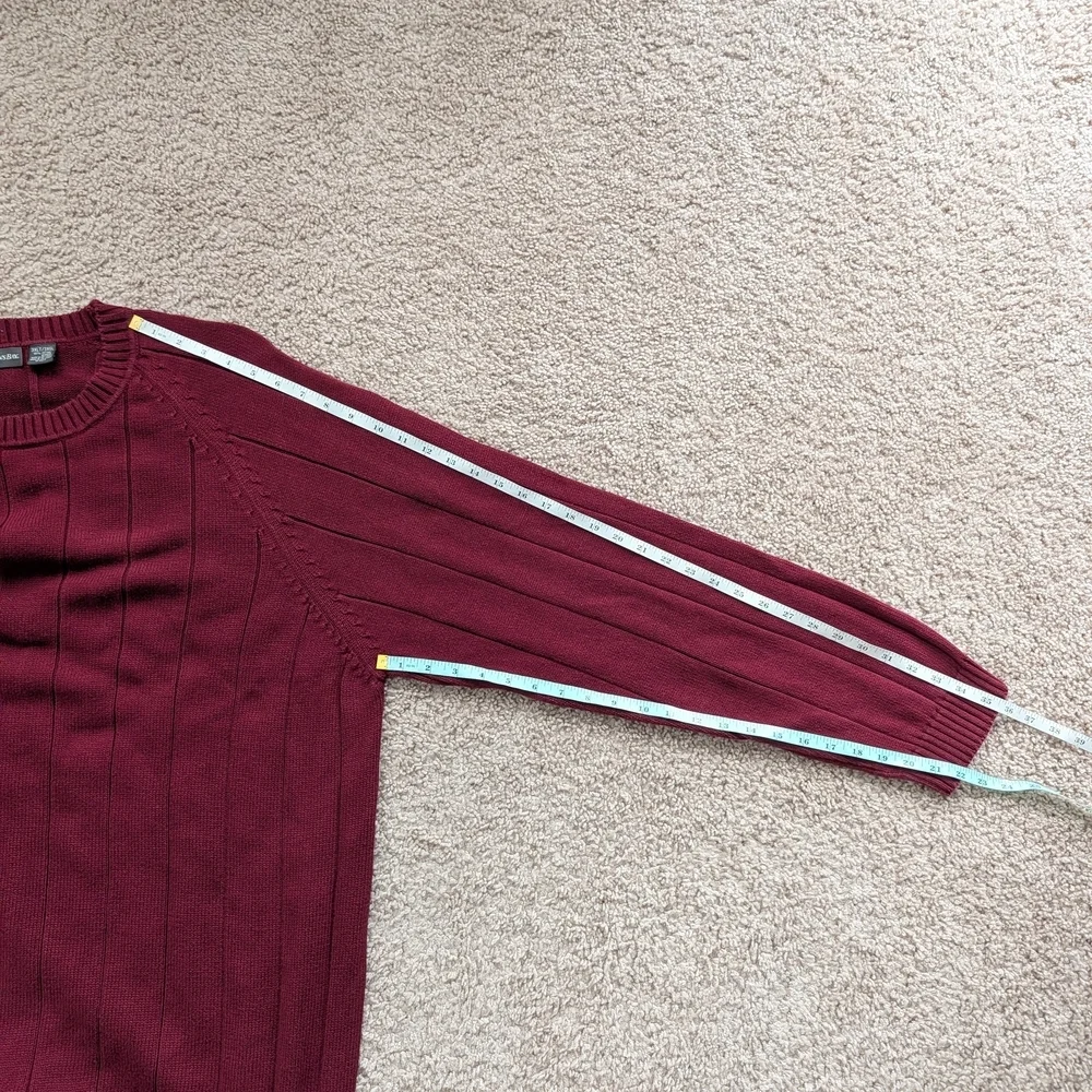 St. John's Bay Maroon Red Pullover Long Sleeve Knit Sweater Size 3XLT